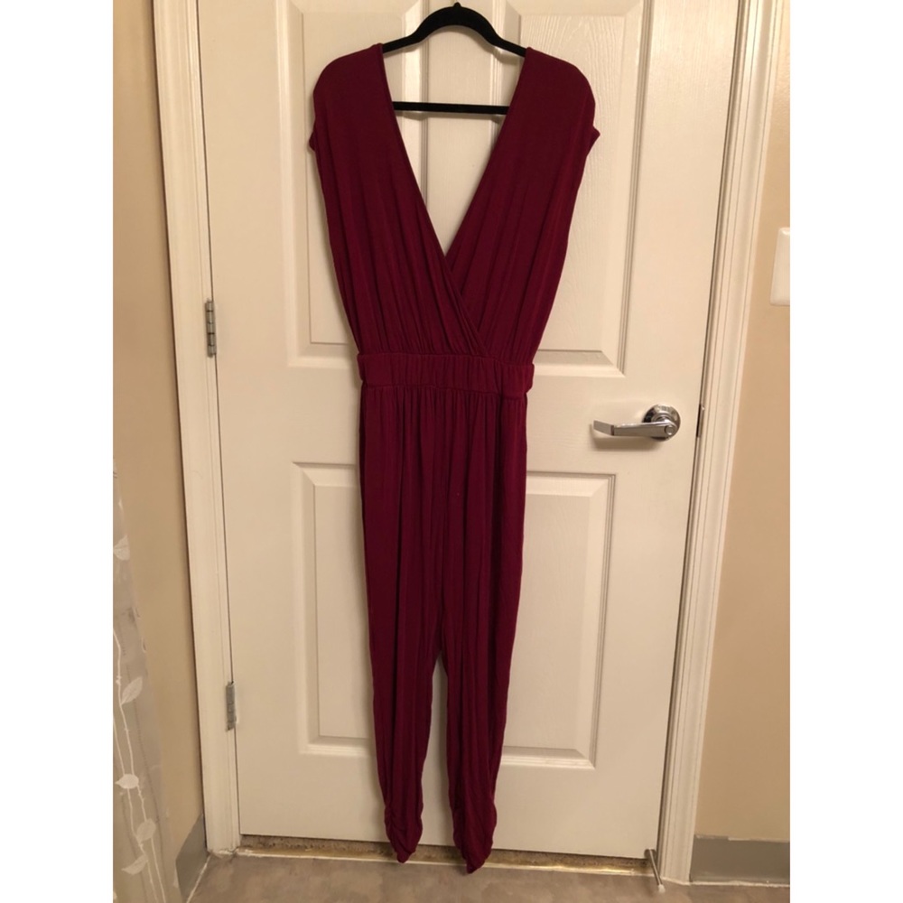 Stretchy Red Jumpsuit